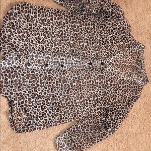 Cheetah print button up